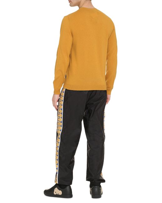 Gucci Yellow Cashmere Crewneck Sweater for men