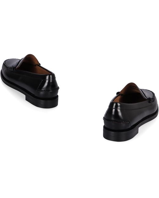 Sebago Black Dan Leather Loafers for men