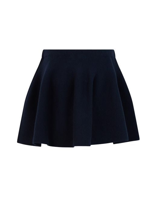 Lisa Yang Blue Cashmere Knit Skirt