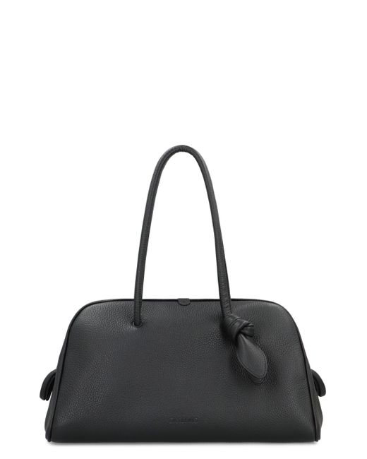 Jacquemus Black Bowling Bag Leather Tourism