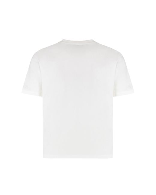A.P.C. White Boxy Micro Logo Cotton Crew-Neck T-Shirt for men