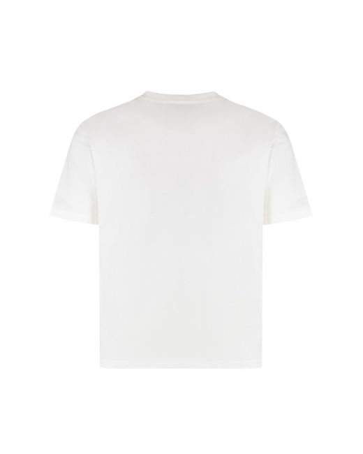 T-shirt girocollo Boxy Micro Logo in cotone di A.P.C. in White da Uomo