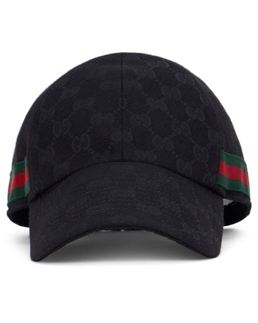 Gucci Blue Cotton Canvas Cap Gg for men
