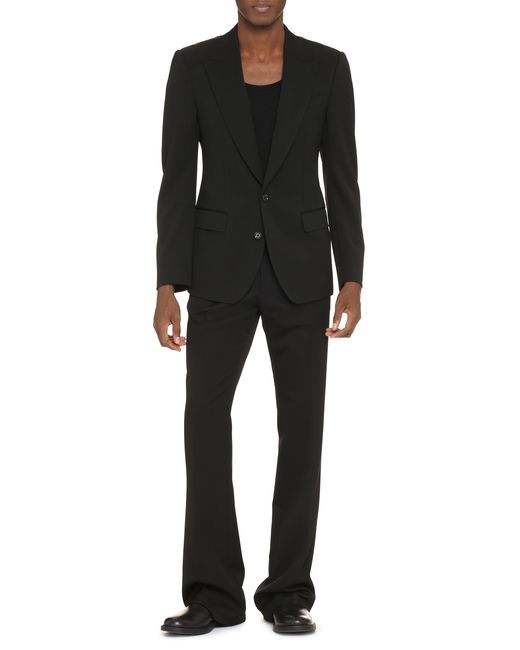 Dolce & Gabbana Black Single-Breasted Wool Jacket Size 48