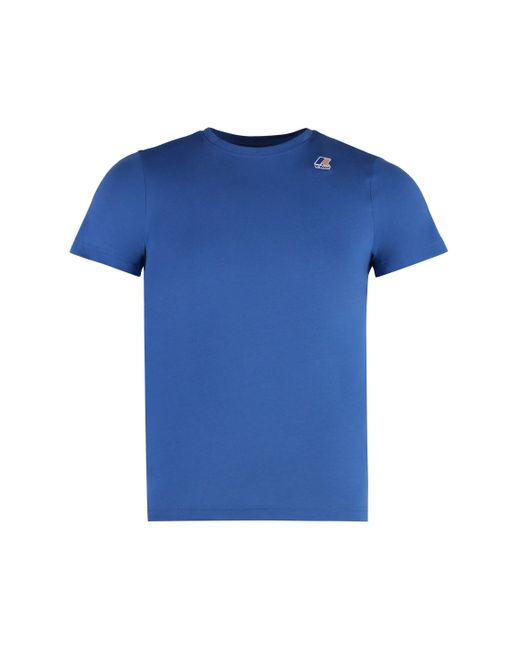 T-shirt girocollo Edouard in cotone di K-Way in Blue da Uomo