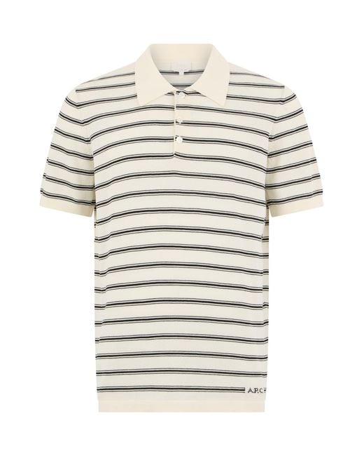 A.P.C. Multicolor Cotton Striped Polo for men