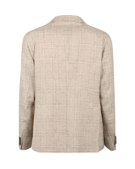 Tagliatore Natural Prince Of Wales Checked Jacket for men