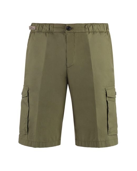 Paul & Shark Green Cotton Bermuda Shorts for men