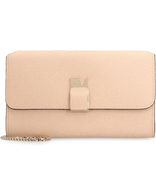 Valextra Natural Nolo Leather Clutch