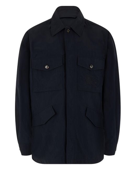 Burberry Blue Technical Jacket for men