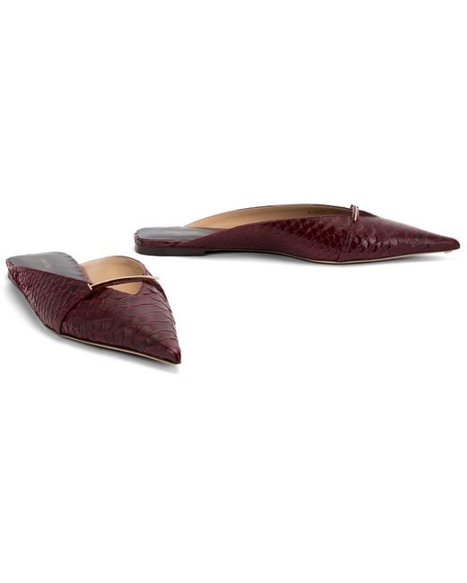 Tom Ford Red Printed Leather Mules