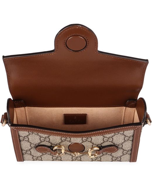 Mini borsa Horsebit 1955 a tracolla di Gucci in Brown da Uomo
