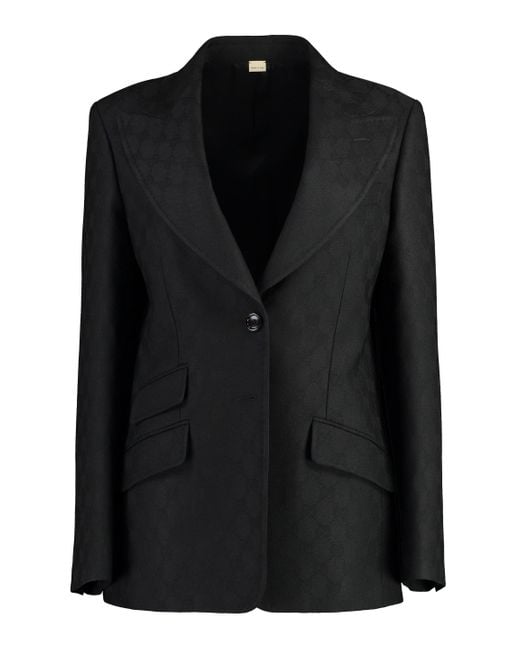 gucci jacquard jacket black