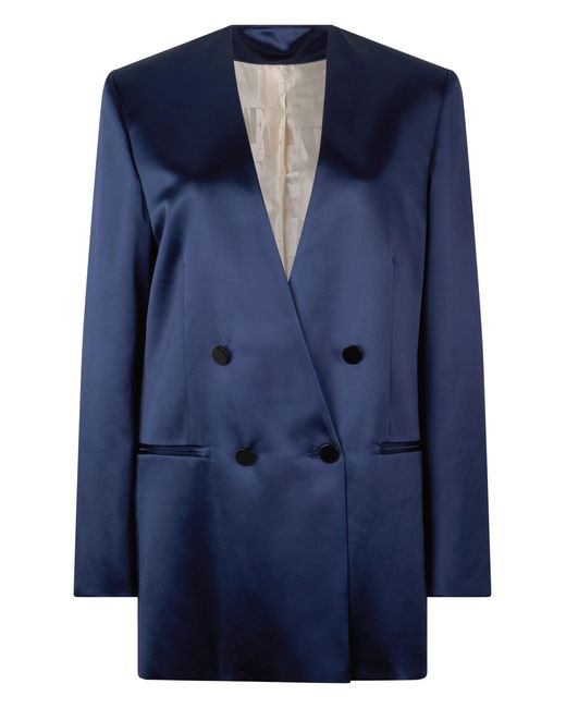 Alberta Ferretti Blue Double Breasted Jacket
