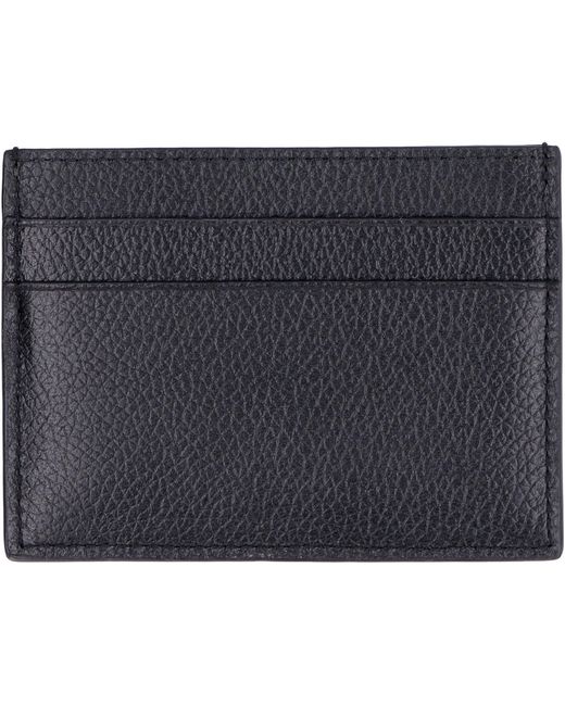 Balenciaga Gray Pebbled Calfskin Card Holder for men