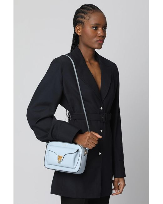 Coccinelle Blue Beat Soft Leather Crossbody Bag