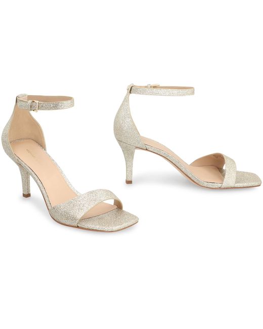 MICHAEL Michael Kors White Jaida Glitter Sandals