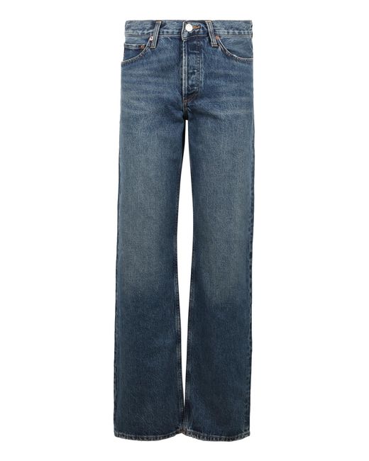 Agolde Blue V-Waist Kelly Wide-Leg Jeans