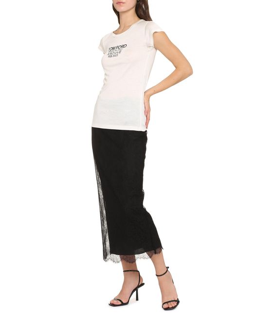Tom Ford White Silk T-Shirt