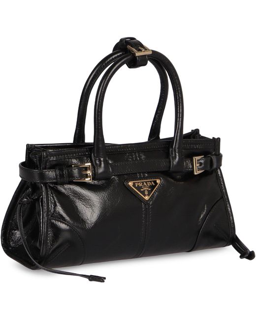 Borsa a mano Bonnie mini in pelle di Prada in Black