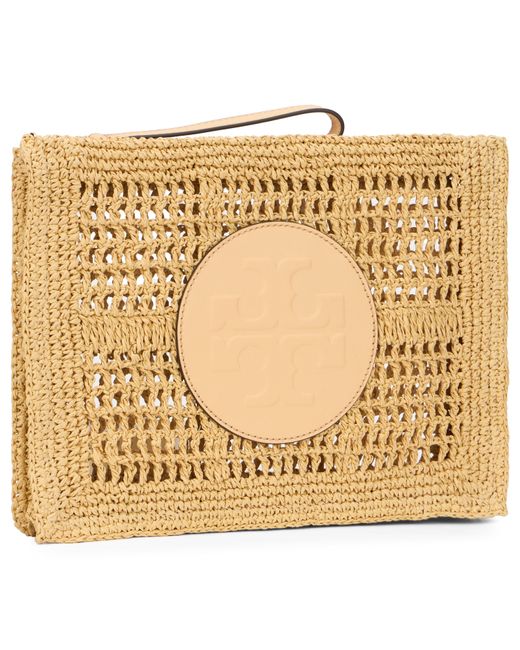 Tory Burch Natural Pouch Ella Crochet