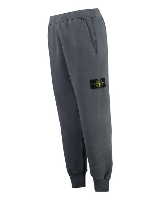 Stone Island Gray Cotton Track-Pants for men