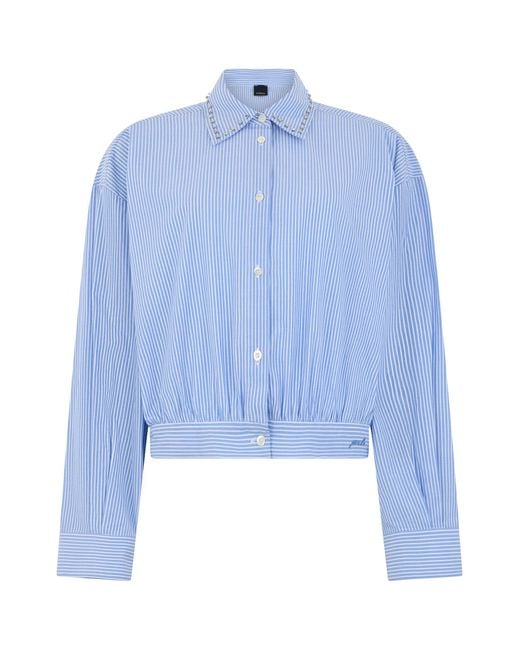 Pinko Blue Cropped Shirt