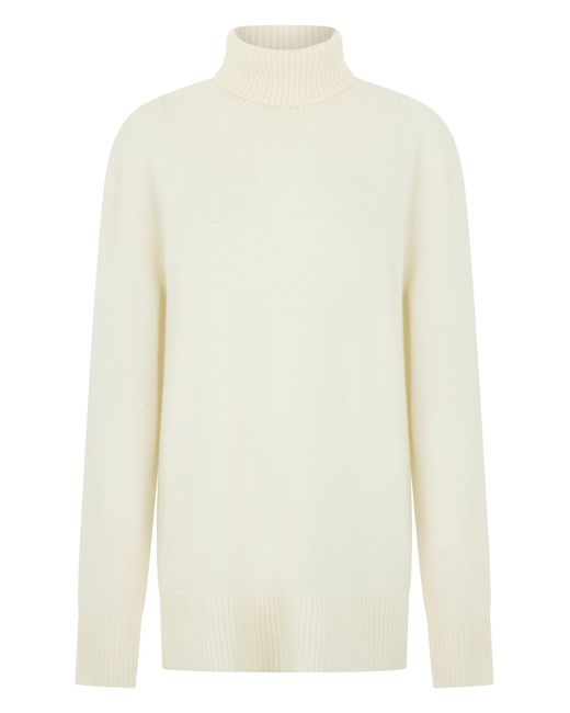 Totême White Turtleneck Sweater