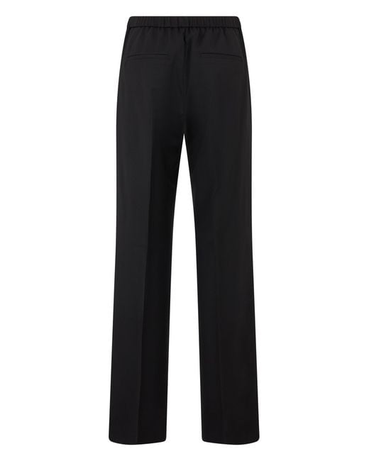 Peserico Black Loose Trousers With Elastic