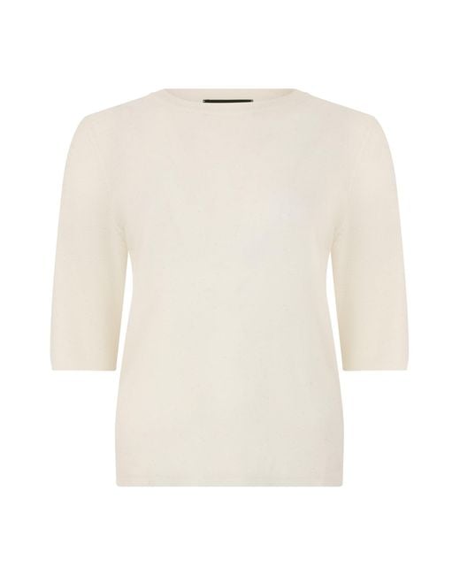 Fabiana Filippi White Shirt With Three-Quarter Sleeves
