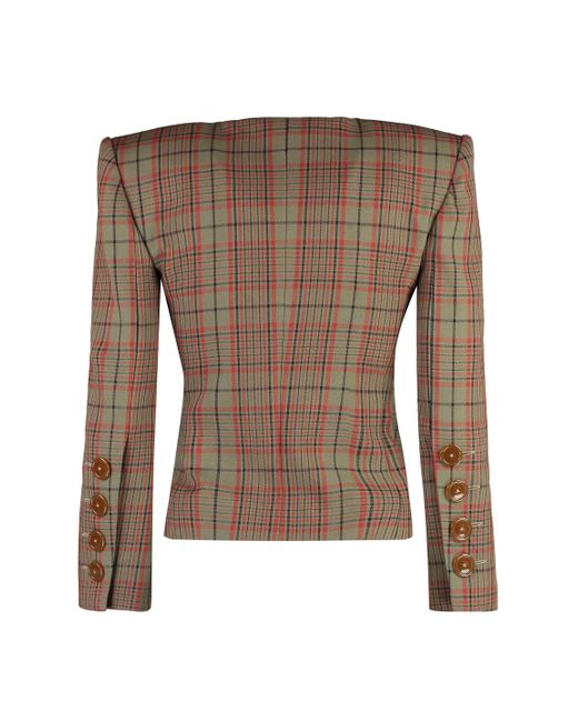 Vivienne Westwood Brown Checked Wood Jacket