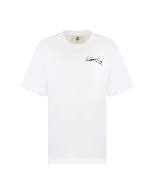 Sporty & Rich White Cotton Crew-neck T-shirt