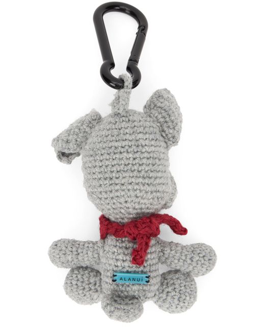 Alanui Gray Crochet Keychain