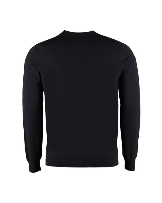 Drumohr Blue Wool Crew-neck Pullover for men