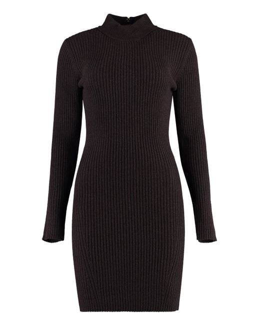 Michael Kors Black Wool-Blend Dress
