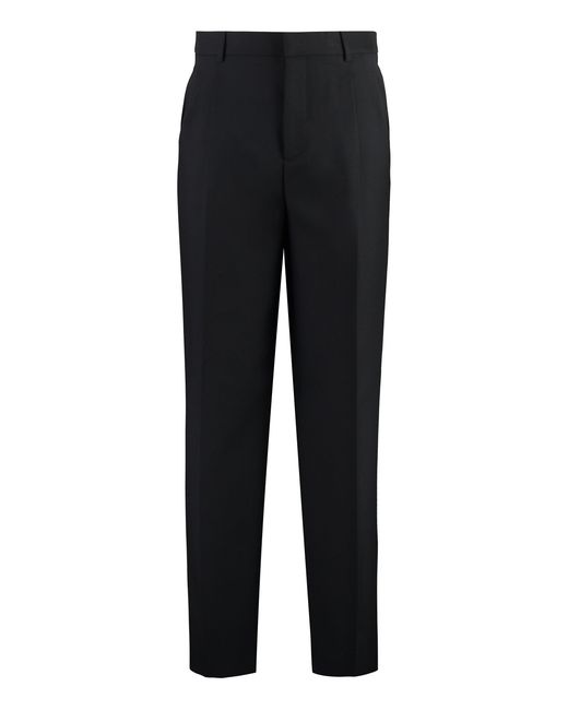 Versace Black Virgin Wool Trousers for men