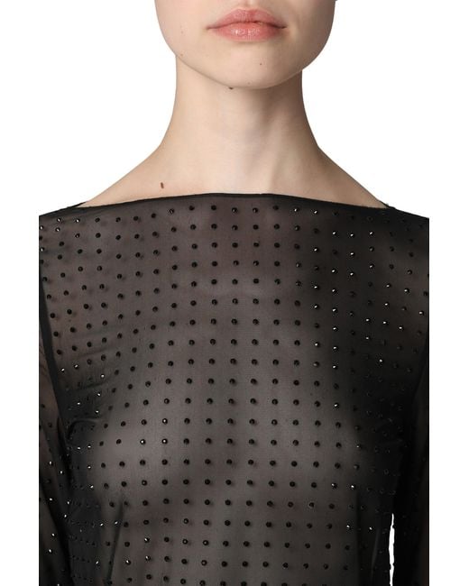Pinko Black Rouen Long-Sleeve Top