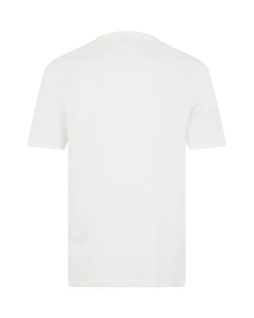 Emporio Armani White Cotton T-Shirt With Short Sleeves for men