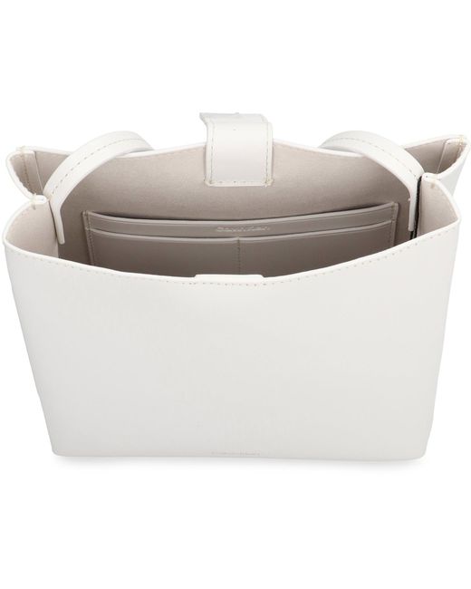 Calvin Klein White Leather Crossbody Bag