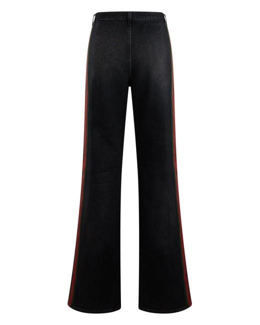 Gucci Black High-Waisted Flared Jeans