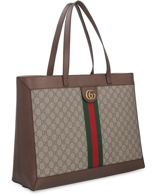 Gucci Natural Ophidia Gg Supreme Fabric Tote Bag