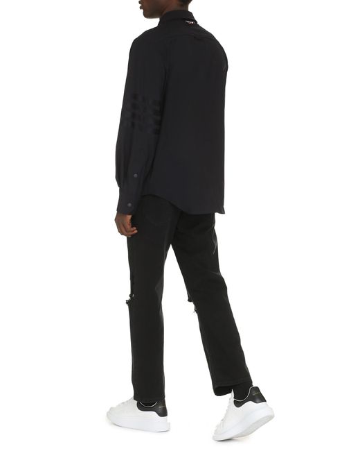 Thom Browne Blue Bar Shirt for men