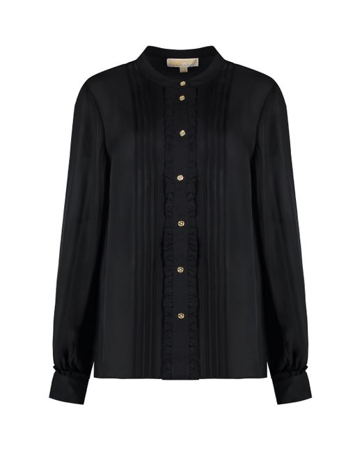 MICHAEL Michael Kors Black Silk Blend Blouse