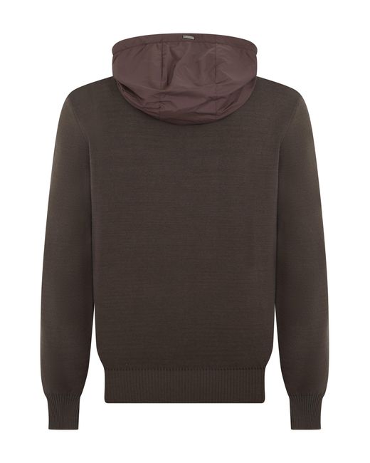 Pullover con Cappuccio di Herno in Gray da Uomo