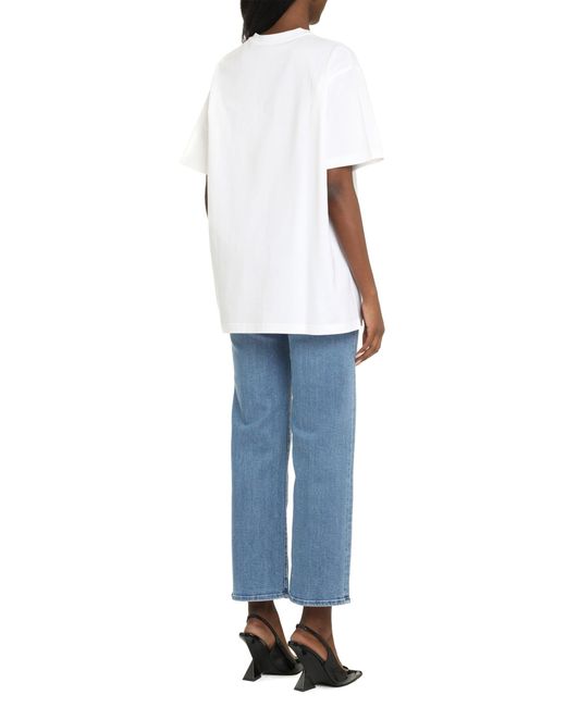 Burberry White Cotton Crew-Neck T-Shirt