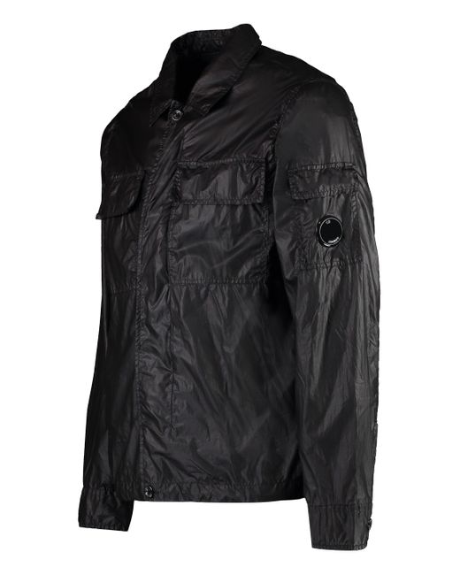 C P Company Black Technical Fabric Shirt For for men