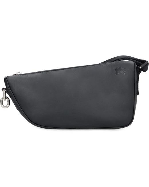 Burberry Black Shield Leather Crossbody Bag for men