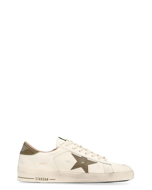 Golden Goose Deluxe Brand White Stardan Low-Top Sneakers for men