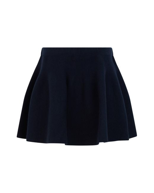 Lisa Yang Blue Cashmere Knit Skirt
