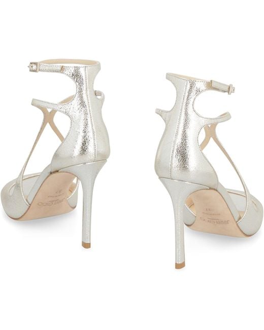 Jimmy Choo White Azia Leather Sandals